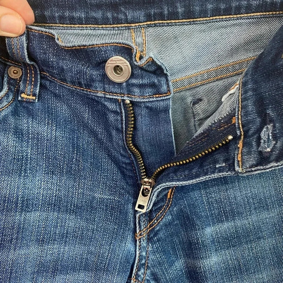 Citizens of Humanity Y2K Low Rise Flare Embroidered Pocket Dark Wash Jeans - Picture 13 of 16